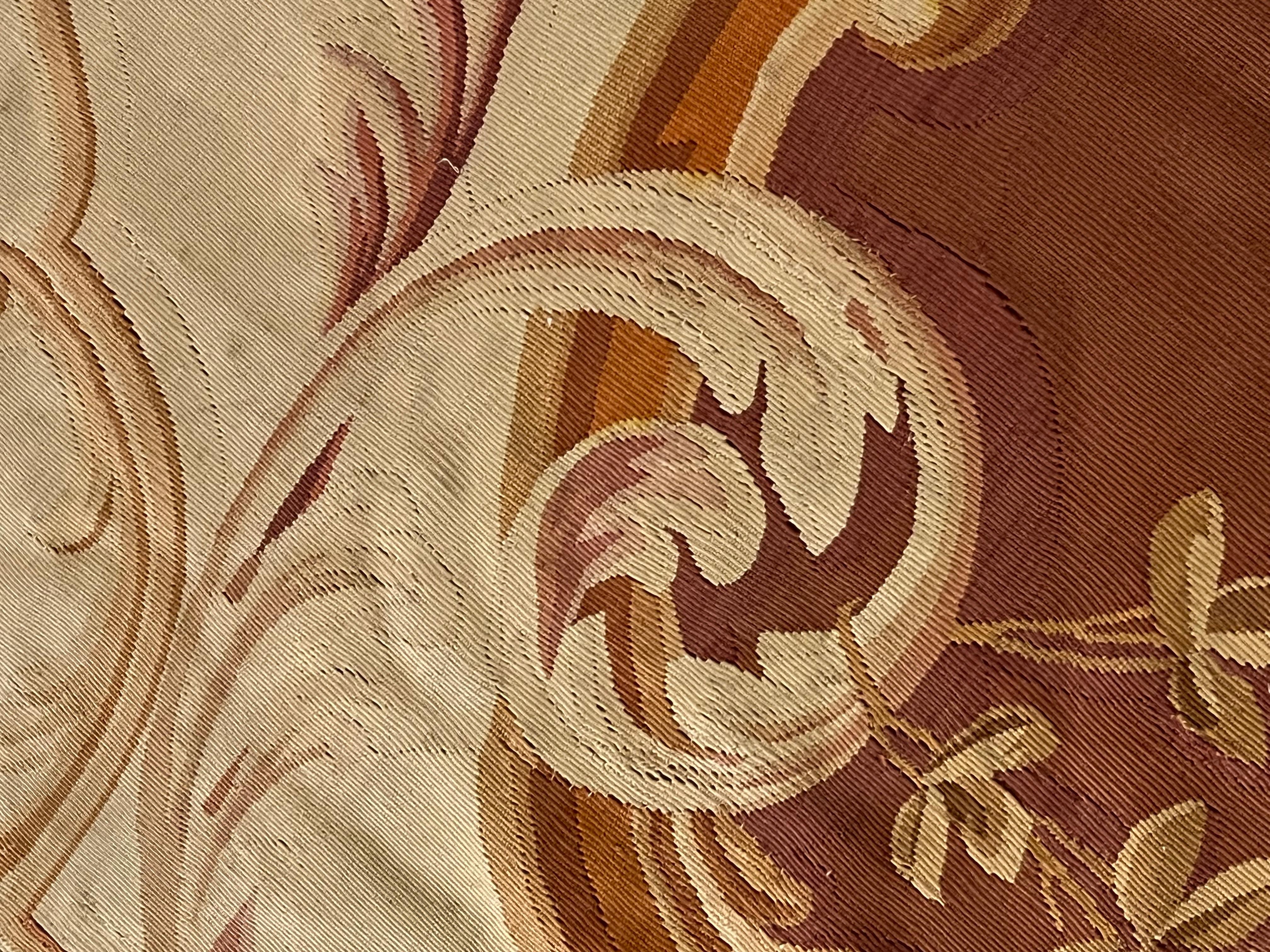 19. Jahrhundert Louis Philippe Aubusson Medaillon und braune Farbe, 1850 ca. im Angebot 2