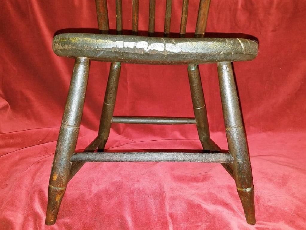 19th Century American Walnut Childs Chair with Provenance For Sale 9