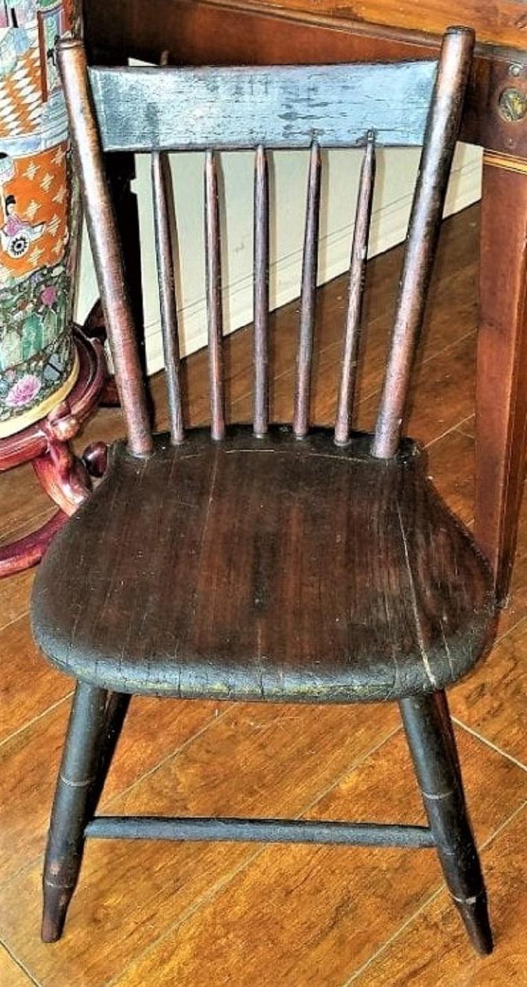 19th Century American Walnut Childs Chair with Provenance For Sale 12