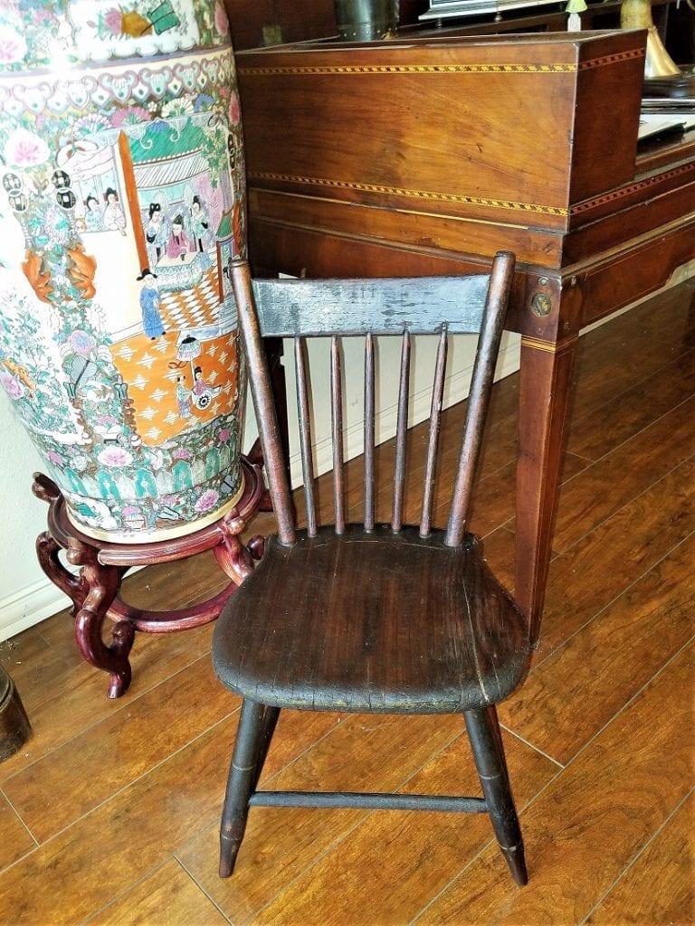 19th Century American Walnut Childs Chair with Provenance For Sale 13