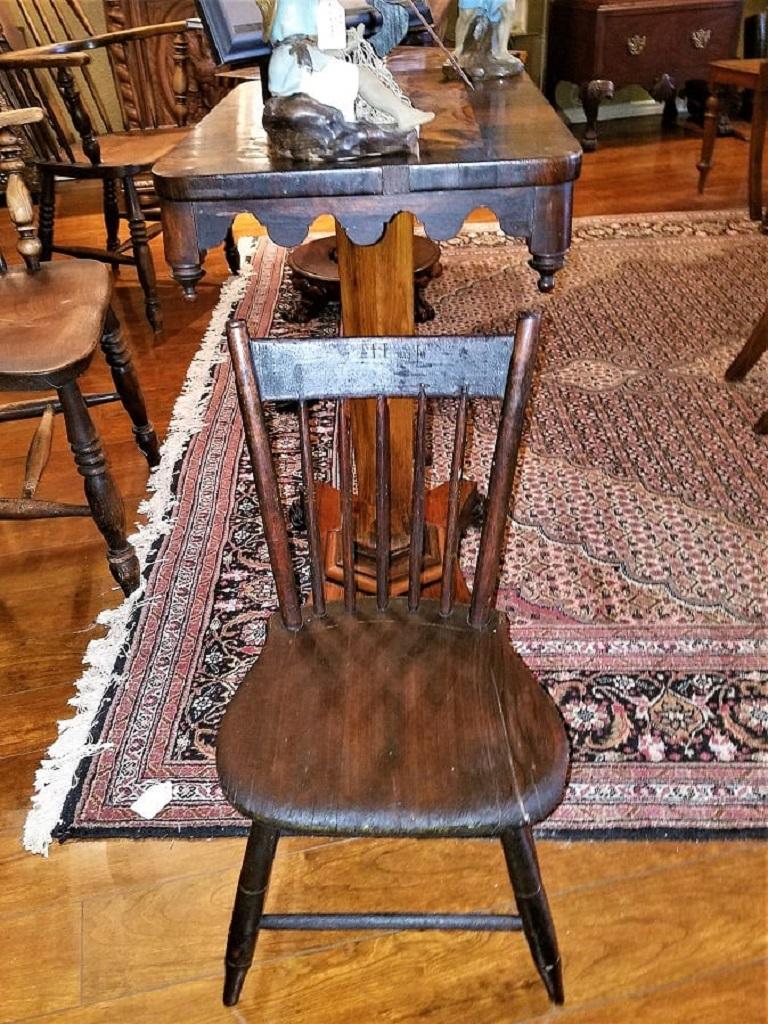 19th Century American Walnut Childs Chair with Provenance For Sale 14