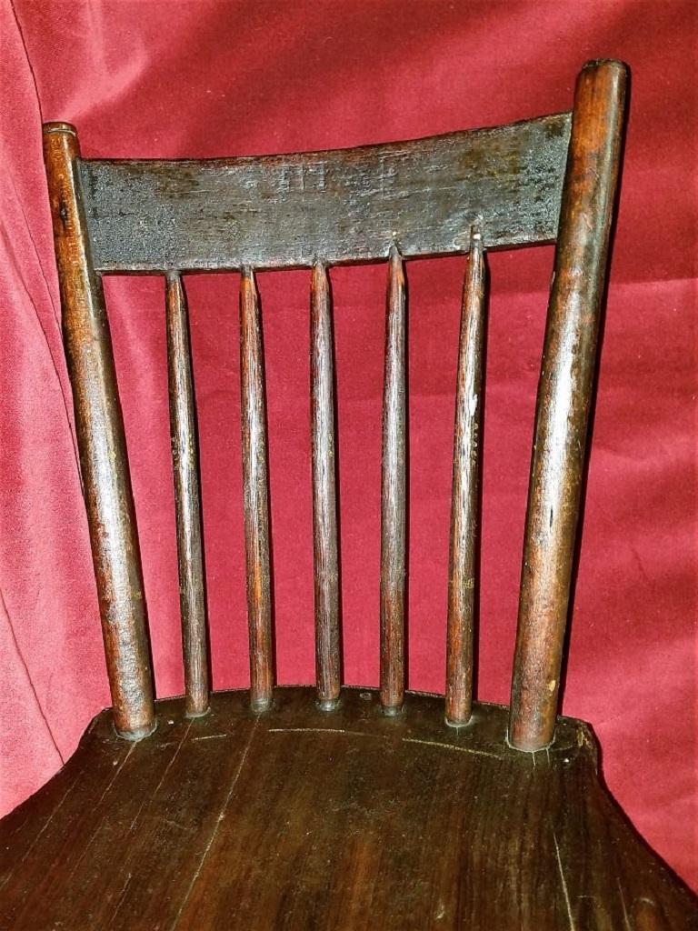 Hand-Carved 19th Century American Walnut Childs Chair with Provenance For Sale