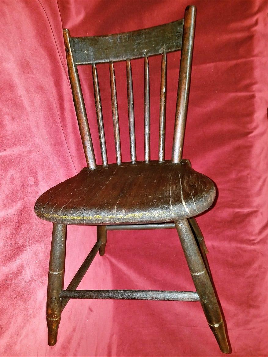 19th Century American Walnut Childs Chair with Provenance In Good Condition For Sale In Dallas, TX