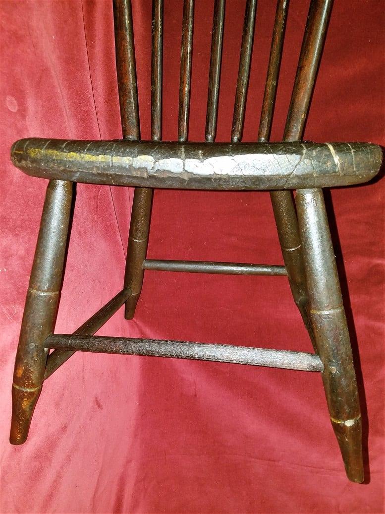 19th Century American Walnut Childs Chair with Provenance For Sale 2