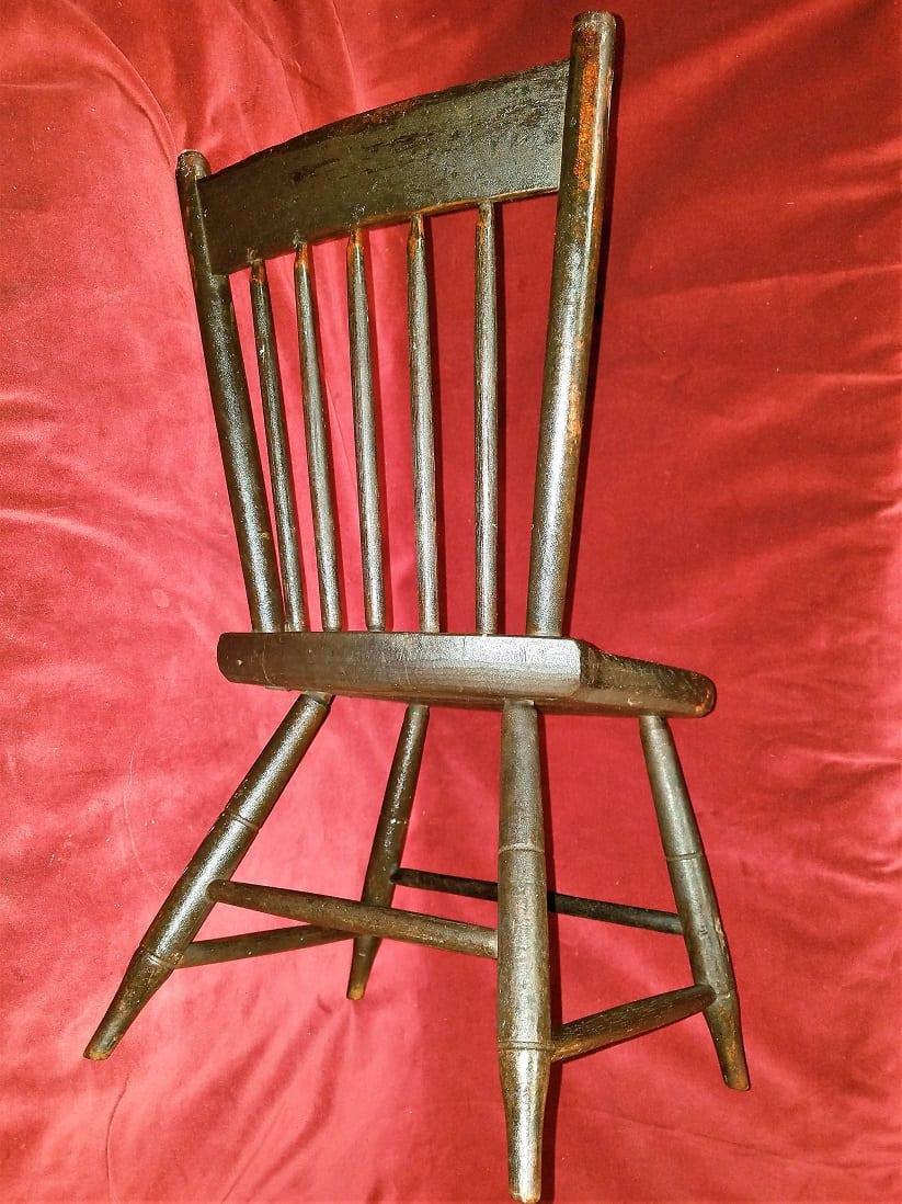 19th Century American Walnut Childs Chair with Provenance For Sale 3