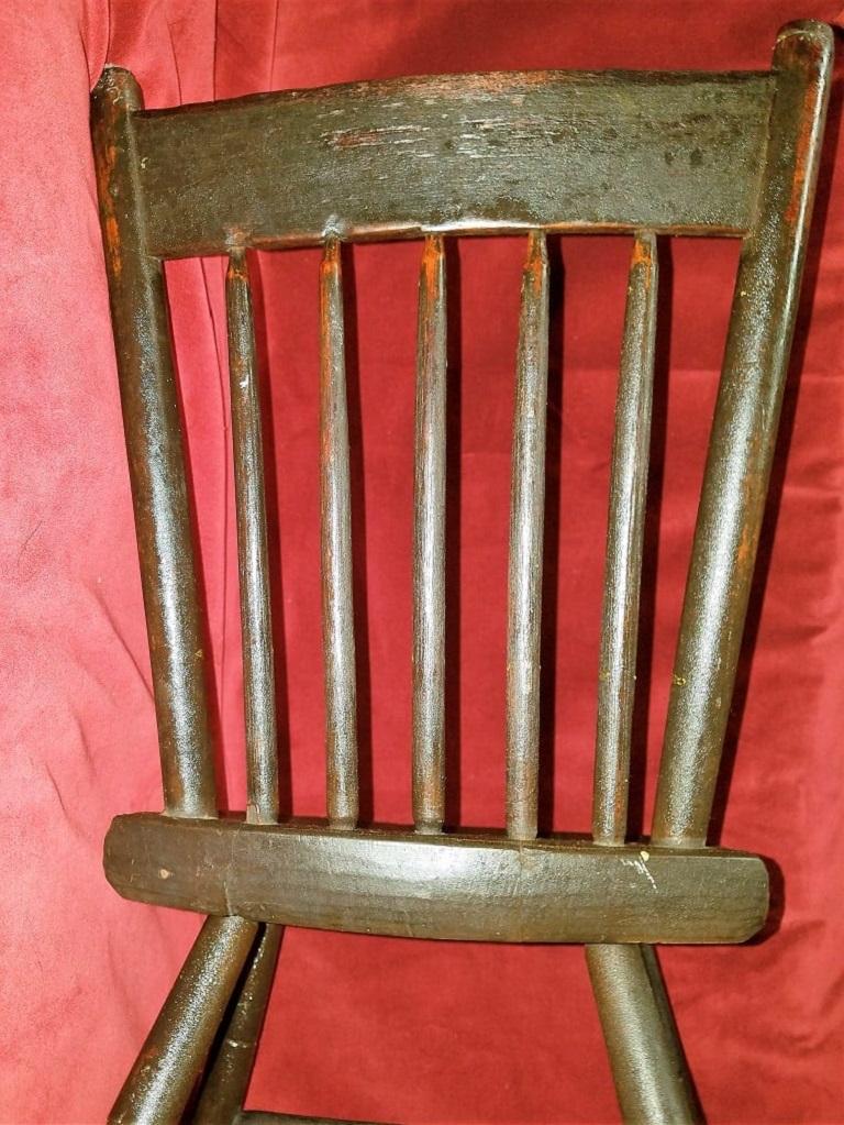 19th Century American Walnut Childs Chair with Provenance For Sale 4