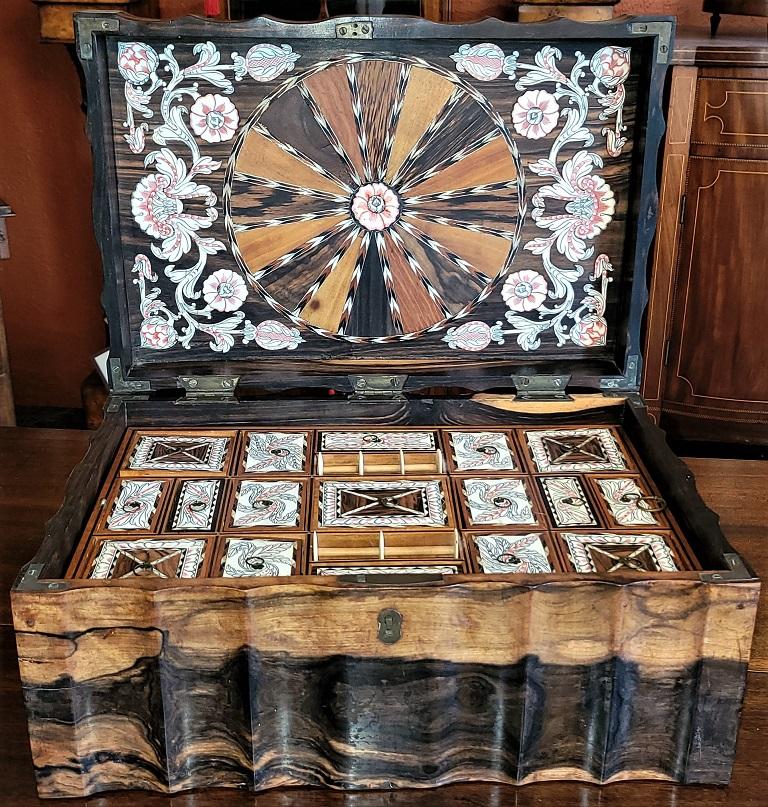 19C Anglo Ceylonese Sewing Box of Museum Quality For Sale 3