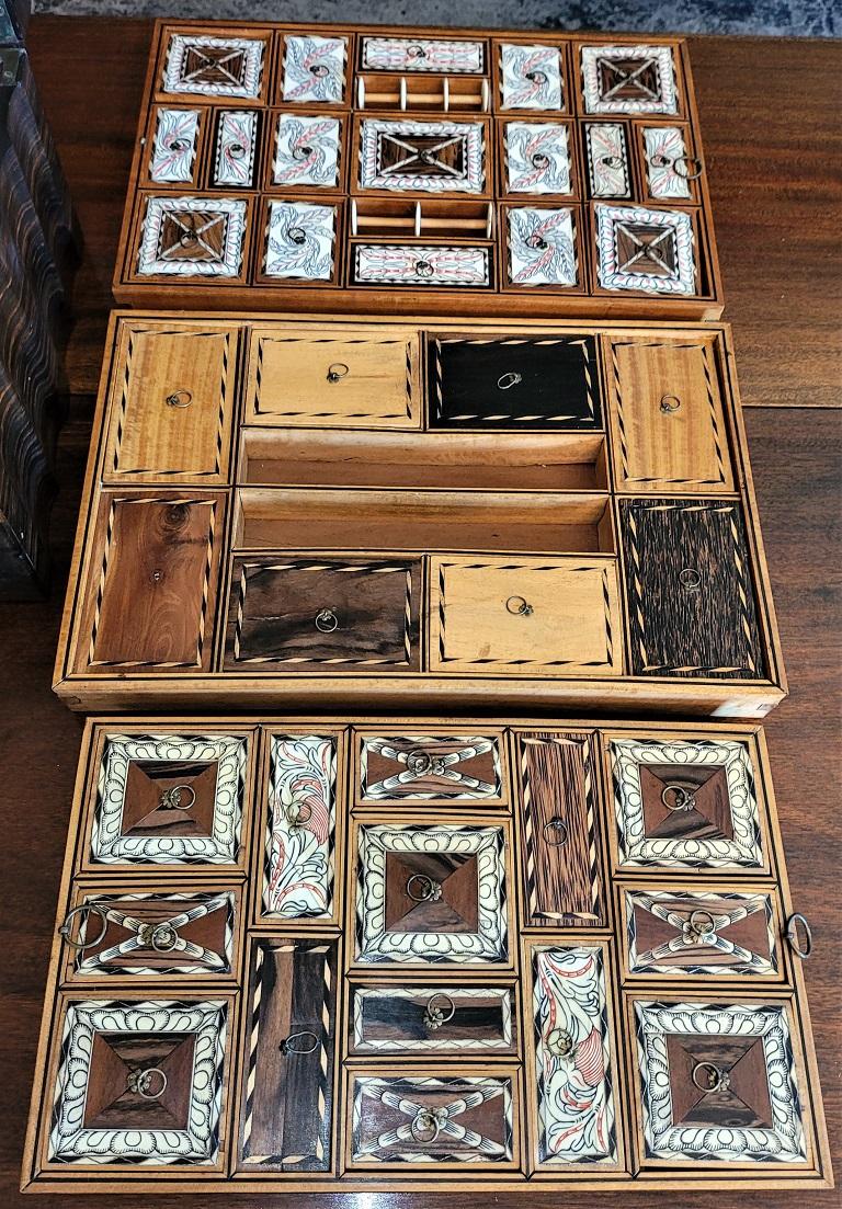 Silver 19C Anglo Ceylonese Sewing Box of Museum Quality For Sale