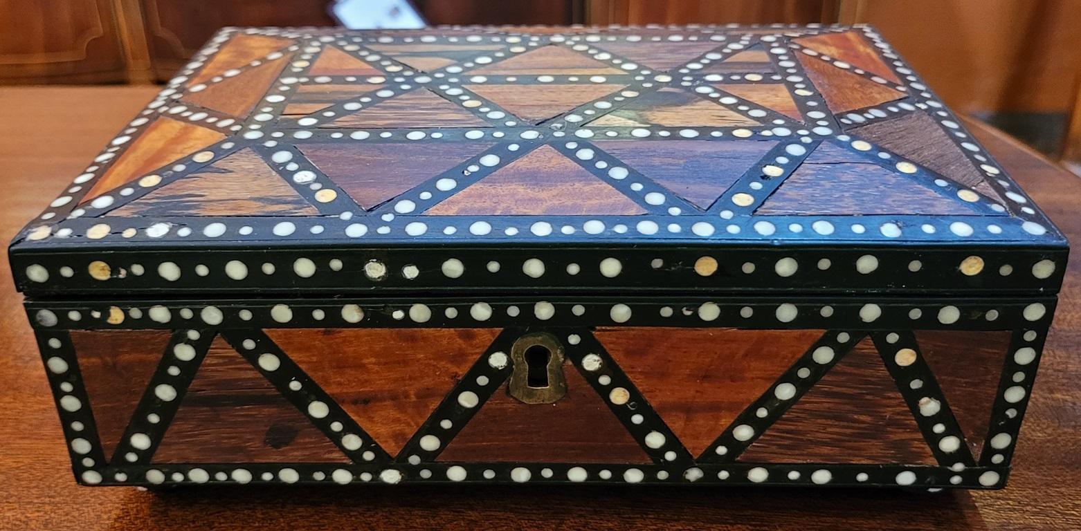 19C Anglo Ceylonese Specimen Wood Trinket Box For Sale 6
