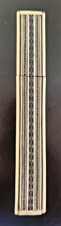 19C Anglo Indian Sadeli Mosaic Greeting Card Case