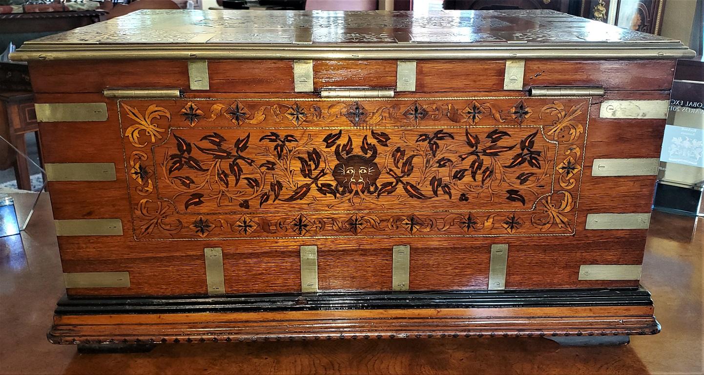 Presenting an absolutely stunning and extremely rare 19th century Anglo-Indian Stationery Campaign chest/box.

Gorgeous and extremely rare and unique 19th century piece, made in 1897. 

Large in size.

Everything about this chest 'oozes'