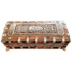 19th Century Anglo Indian Vizagapatam Shell and Bone Trinket Box