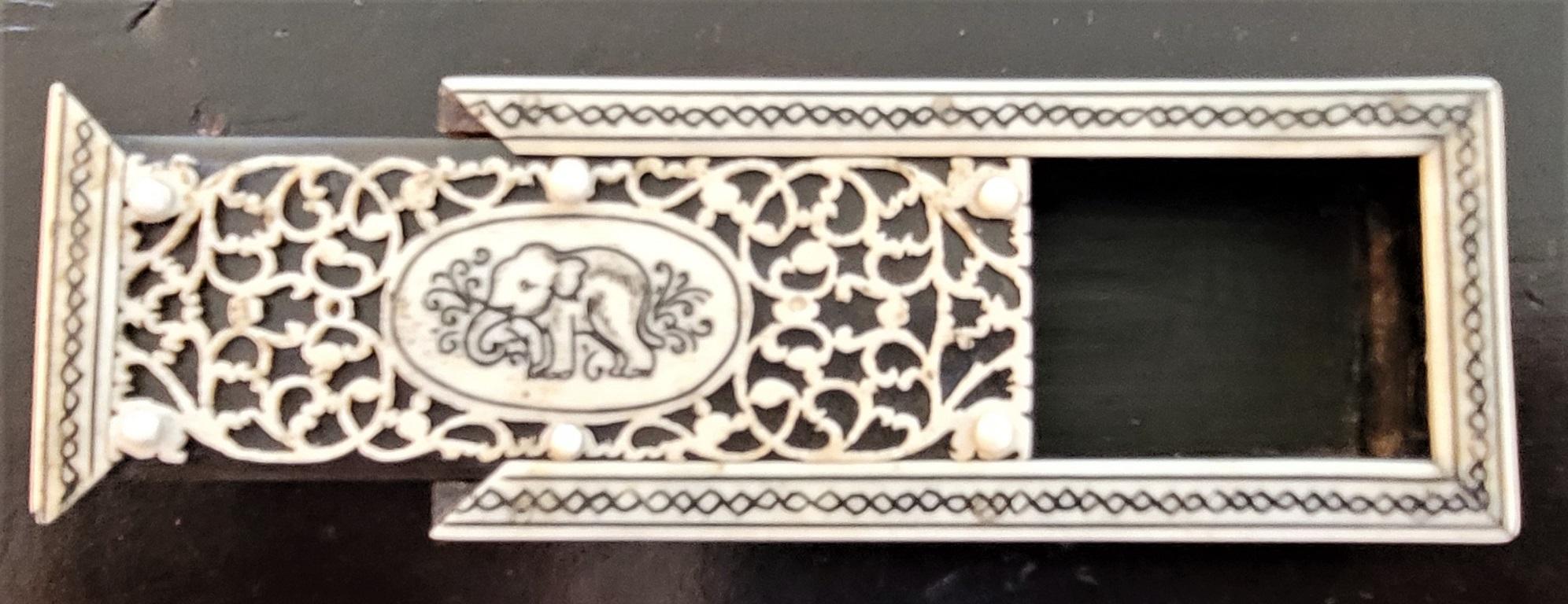 19C Anglo Indian Vizigapatam Stamp Box In Good Condition For Sale In Dallas, TX