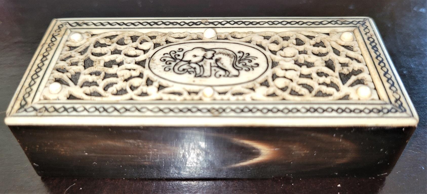19C Anglo Indian Vizigapatam Stamp Box For Sale 1
