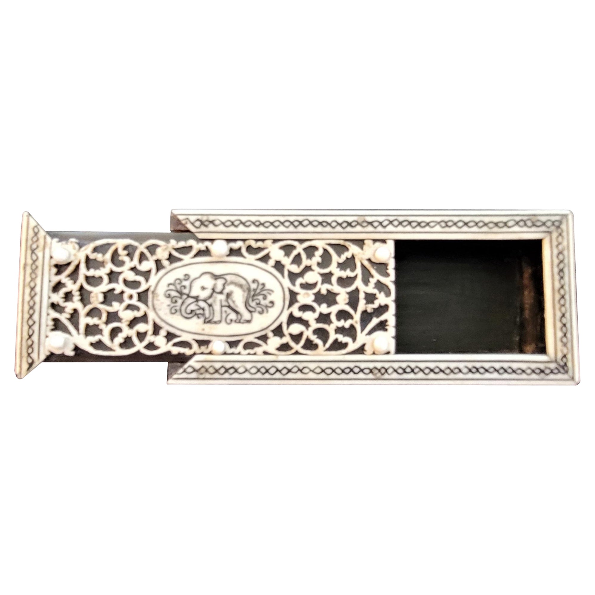 19C Anglo Indian Vizigapatam Stamp Box