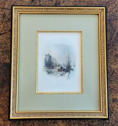 19C Aquatint Engraving of the Quay at Waterford