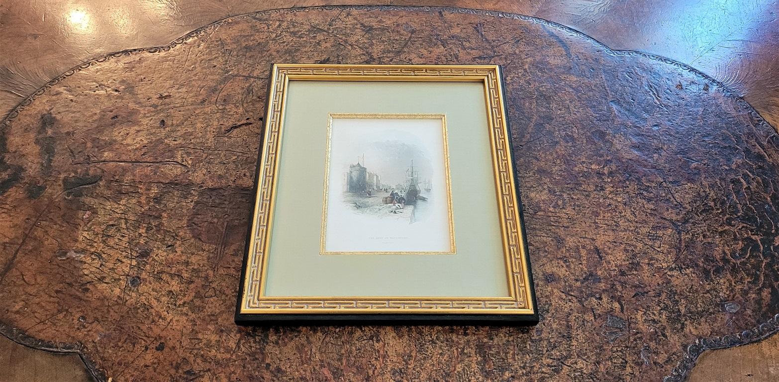 Aquatinta-Stickerei des Quays aus dem 19. Jahrhundert in Waterford (Papier) im Angebot