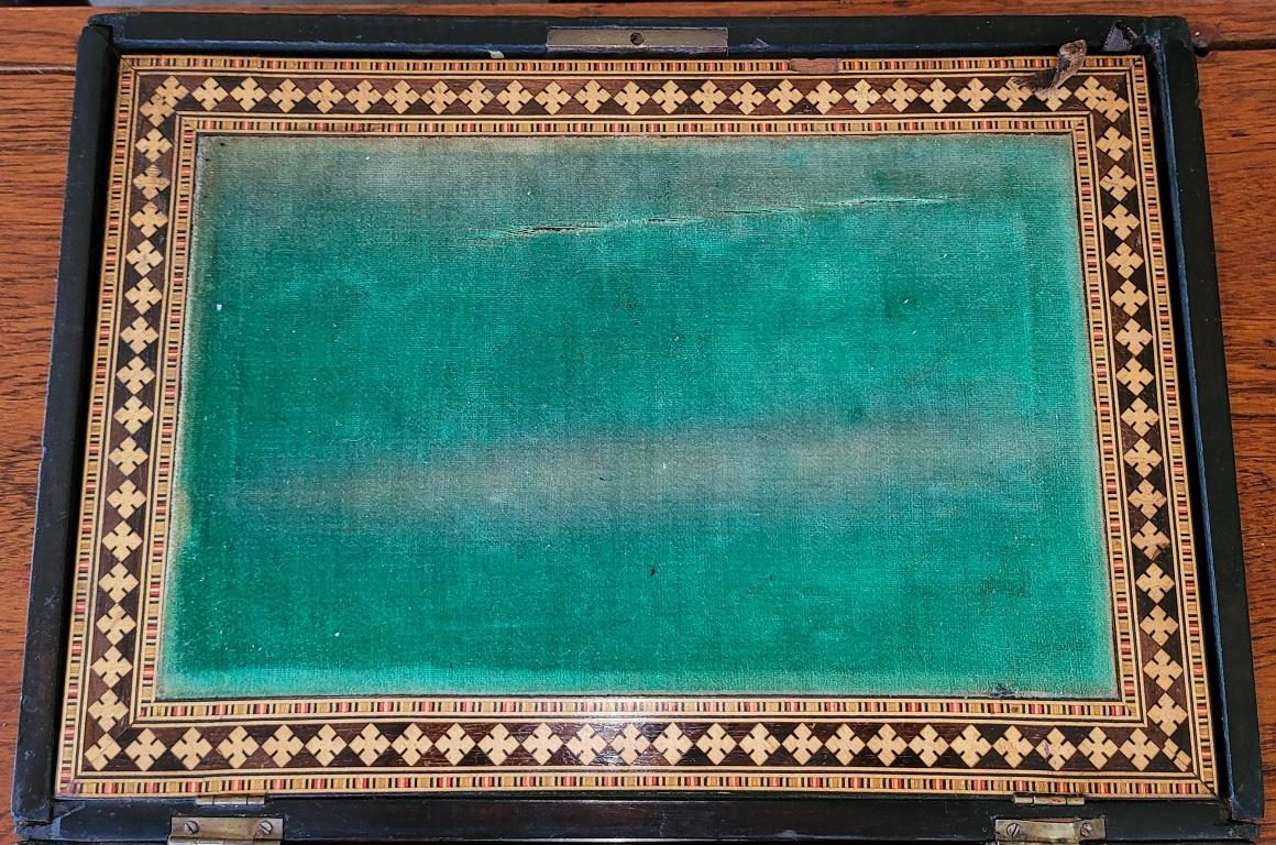 19C British Tunbridgeware Micro-mosaic Lap Desk - RARE For Sale 4