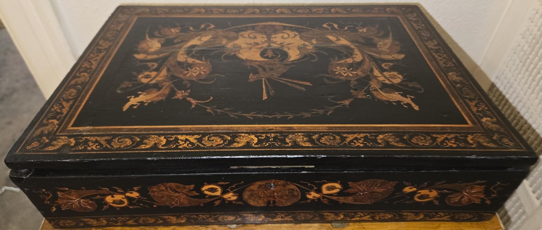 19th Century 19C British Tunbridgeware Micro-mosaic Lap Desk - RARE For Sale