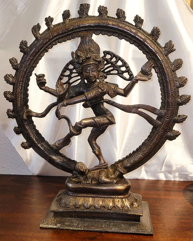 Cast Bronze Dancing Shiva Nataraja For Sale