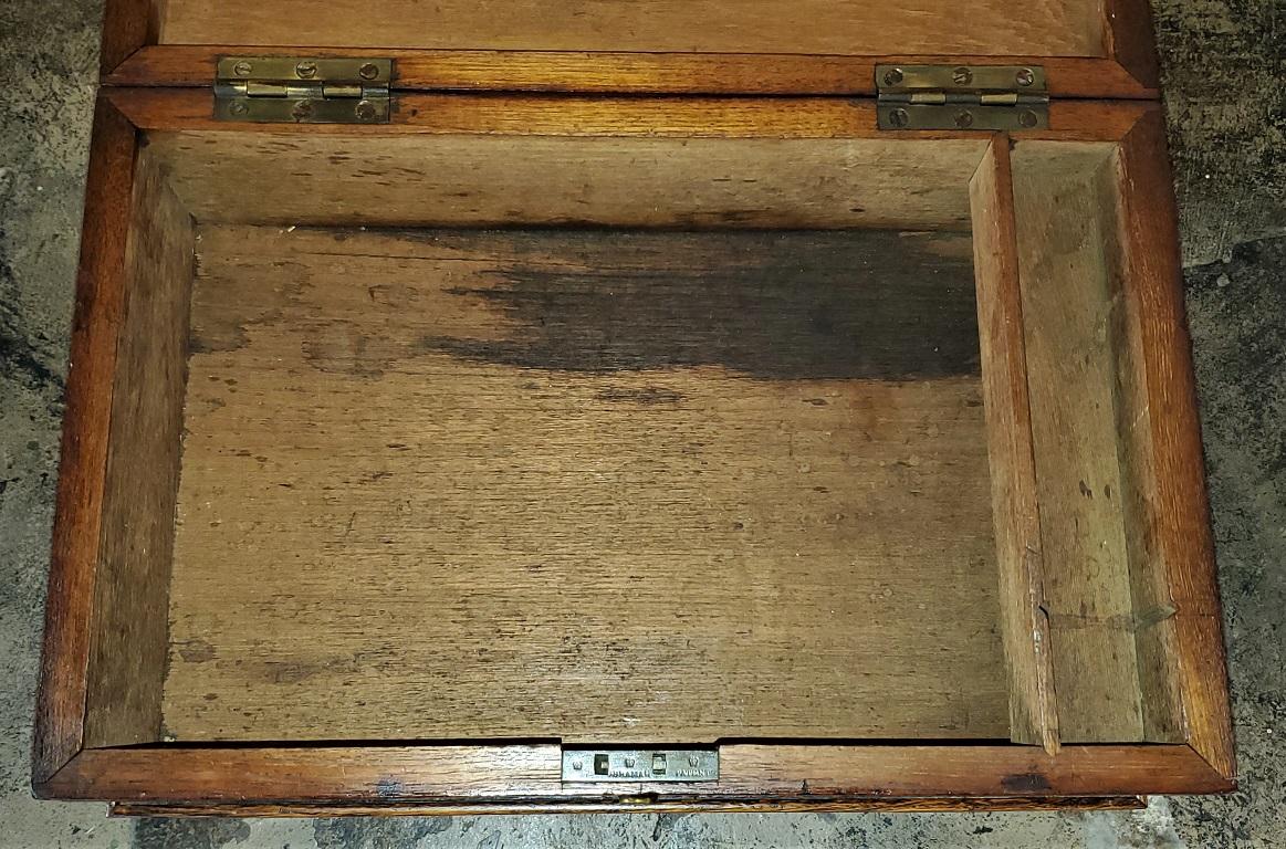 19th Century Campaign Candle Box or Chest on Stand by J. Bramah 1