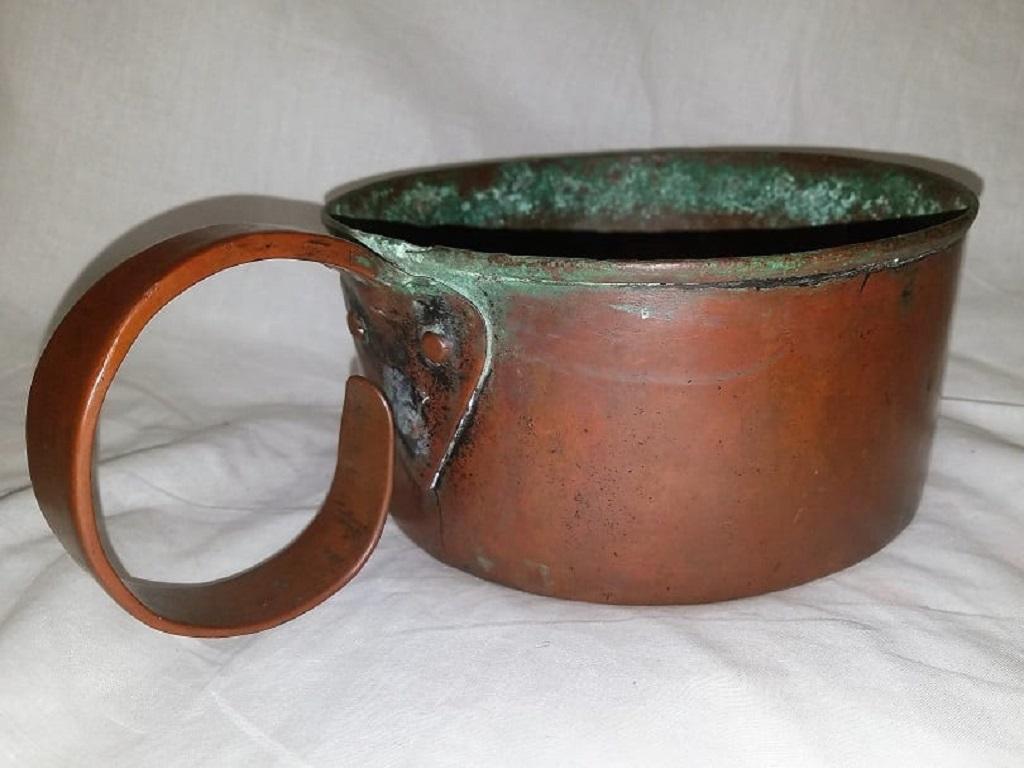 American 19th Century Civil War Copper Rum Cup or Mug with Provenance