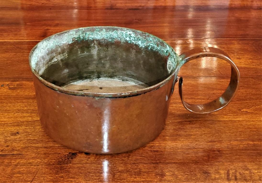 19th Century Civil War Copper Rum Cup or Mug with Provenance 1