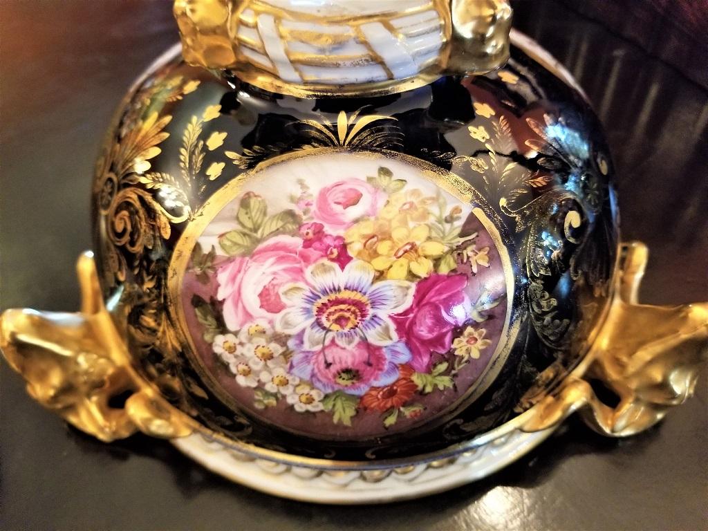 Hand-Crafted 19th Century Derby Porcelain Lidded Centerpiece For Sale