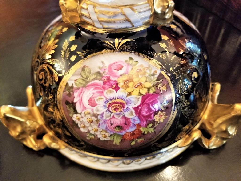 Hand-Crafted 19th Century Derby Porcelain Lidded Centerpiece