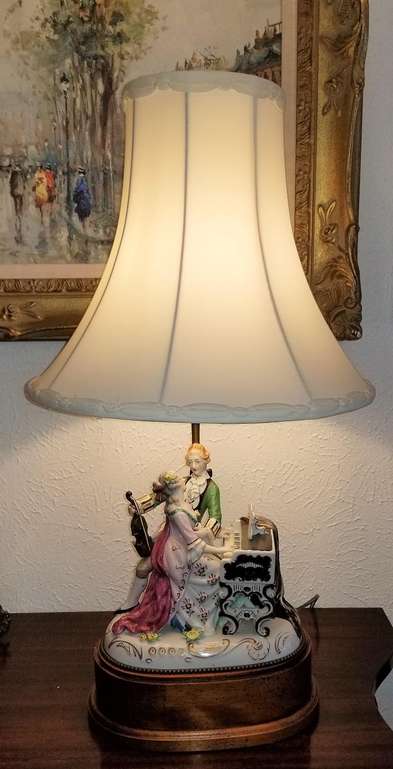 19th Century Dresden Porcelain Style Table Lamp 1