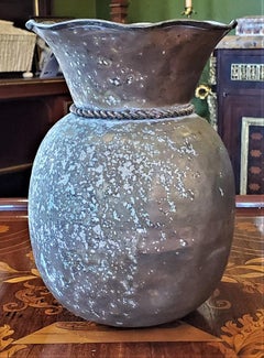 19th Century Early American Brass Vessel with Tassels