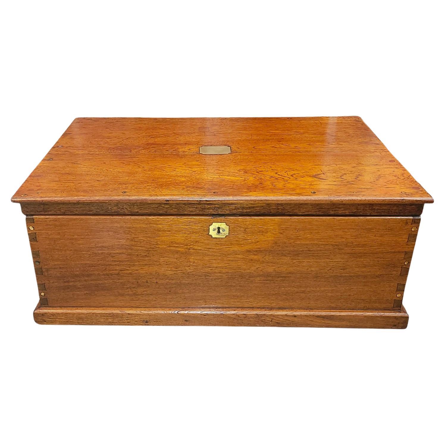 19C English Naval Captain's Sea Chest