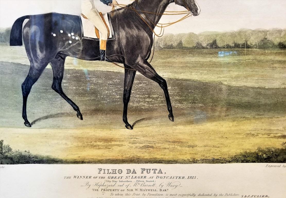 English 19th Century Engraving of Filho Da Puta by J.F. Herring Snr