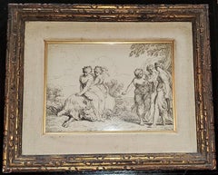 Kupferstich von Jupiter und Europa aus dem 19.