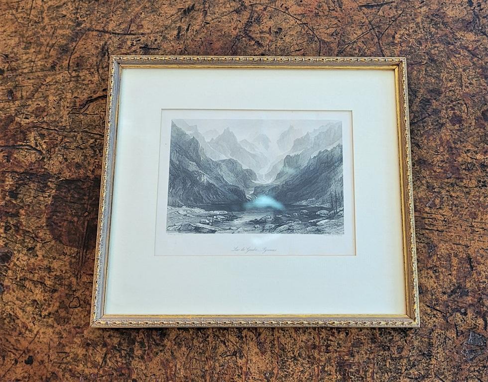 Présentation d'une belle gravure du 19C du lac Gaube dans les Pyrénées par T Allom.

Vers 1850.

Belle représentation du lac de Gaube, dans les Pyrénées françaises.

Original dessiné par l'artiste anglais Thomas Allom (1804-1872) et gravé par