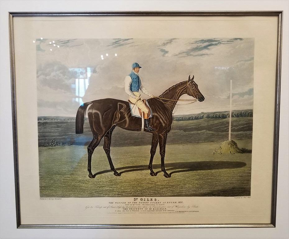 Paper 19 Century Engraving of St. Giles by J.F. Herring Snr