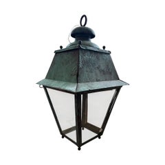 19c French Antique Copper Lantern