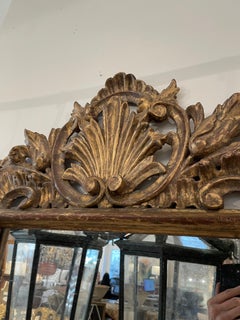 19c French Antique Rococo Giltwood Mirror