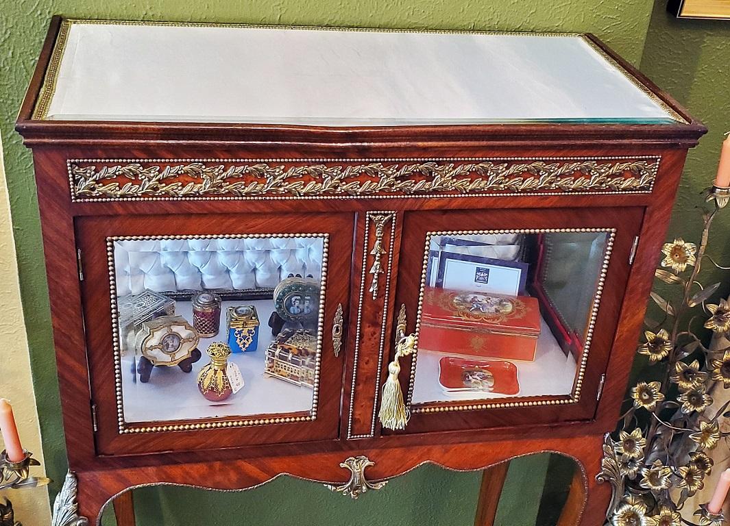 Cast 19C Louis XV Style Boudoir Display Vitrine For Sale