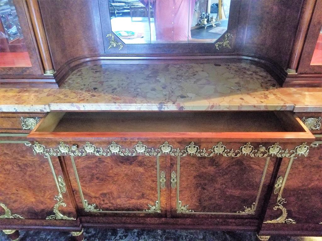Exceptional 19C French Empire Style Buffet/Vitrine by AME Fournier For Sale 9