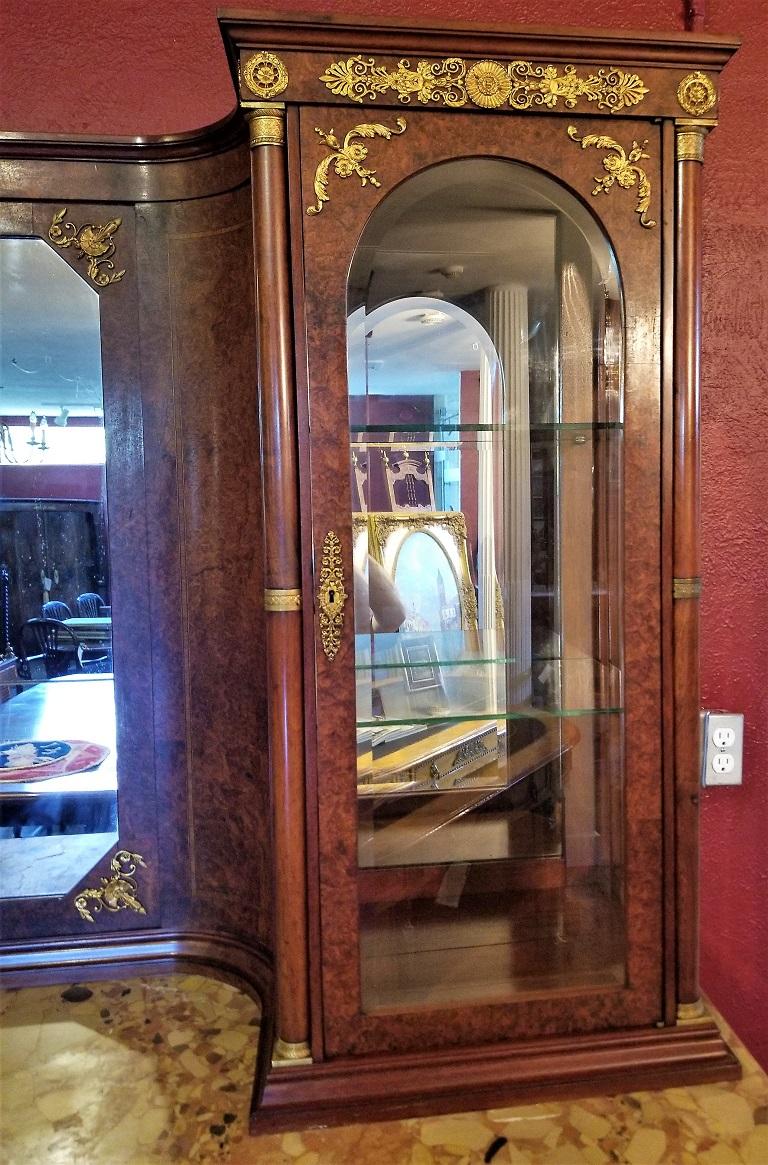 Exceptionnel buffet/vitrine de style Empire français du 19e siècle par AME Fournier en vente 1