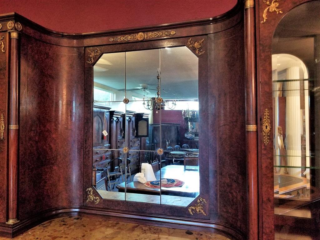Exceptionnel buffet/vitrine de style Empire français du 19e siècle par AME Fournier en vente 2