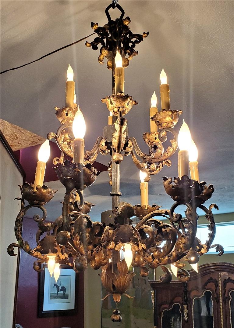 bronze branch chandelier