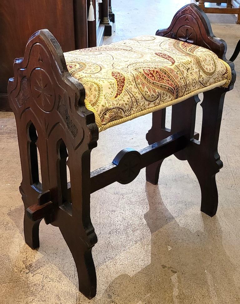 19C French Gothic Revival Bench or Stool For Sale 4