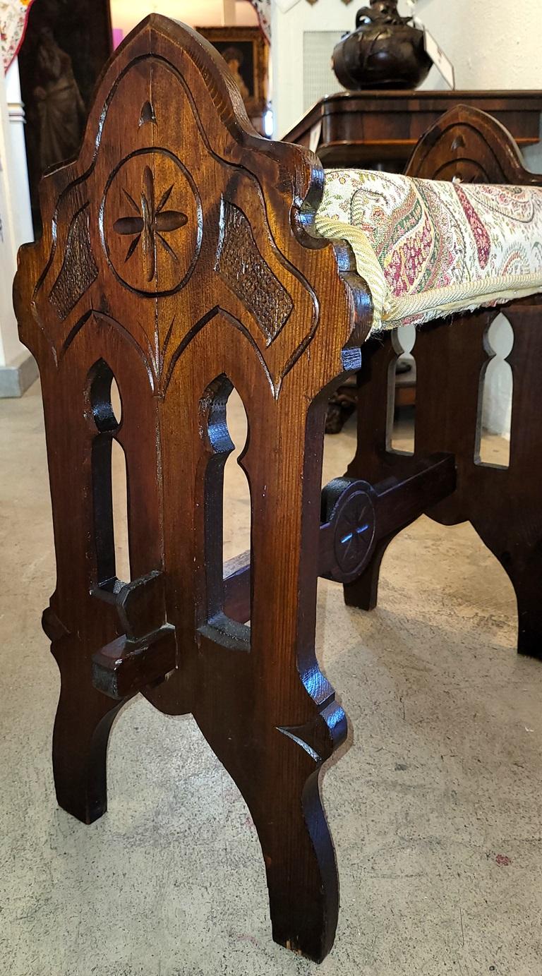 19C French Gothic Revival Bench or Stool For Sale 3