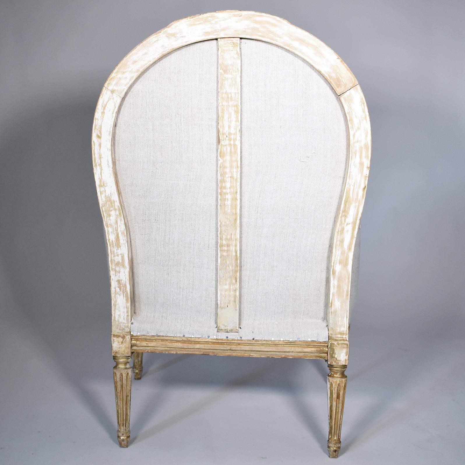 19th Century French Louis XVI Gilded Armchair, Origin France In Good Condition In New Orleans, LA