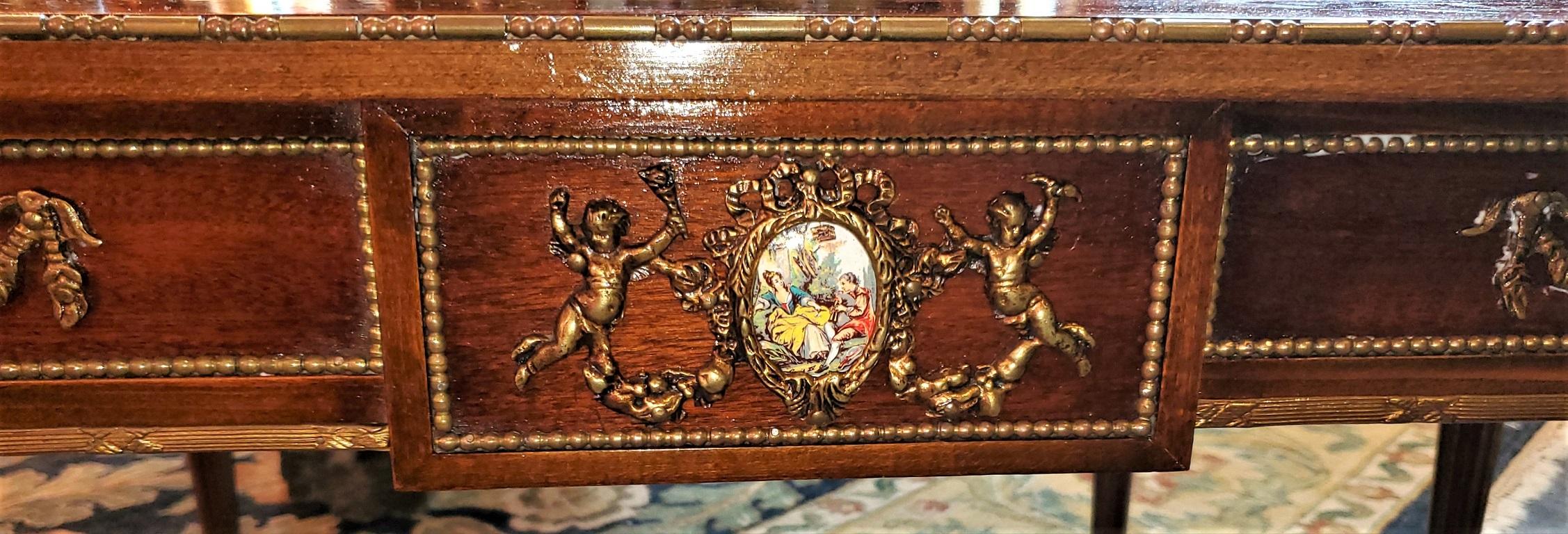 19th Century French Low Side Table with Musical Marquetry Top In Good Condition In Dallas, TX