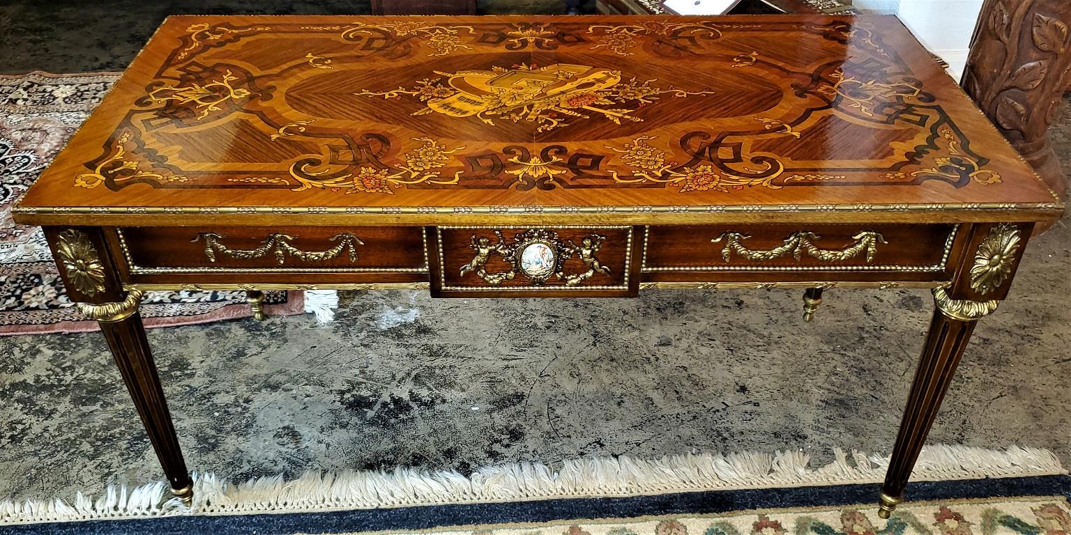 19th Century French Low Side Table with Musical Marquetry Top 3