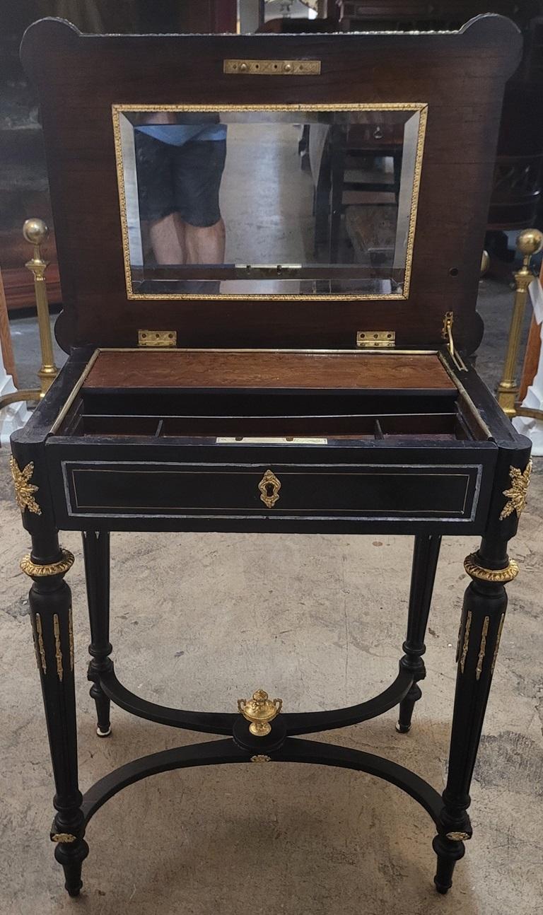 19C French Napoleon III Ladies Vanity Table - RARE 4