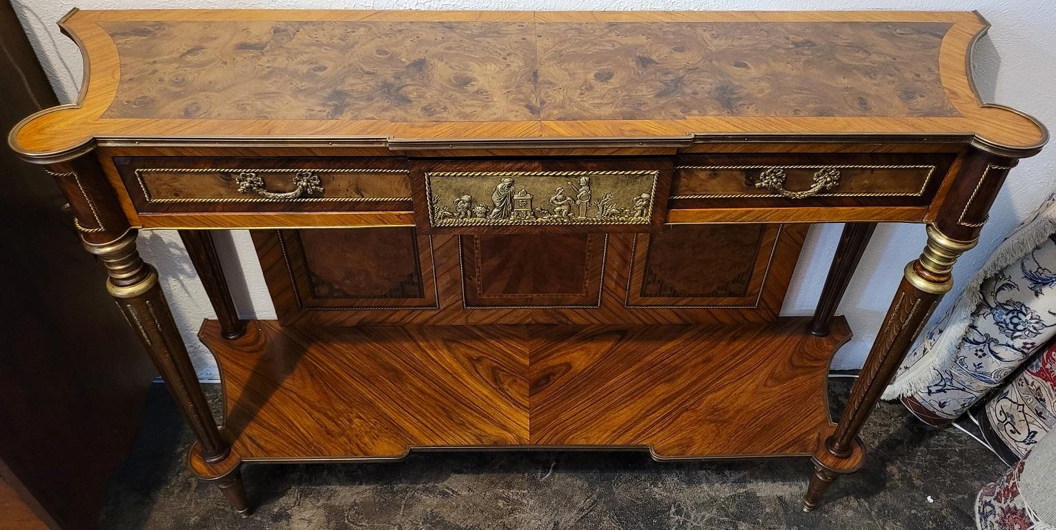 19C French Second Empire Style 2 Tier Console In Good Condition For Sale In Dallas, TX